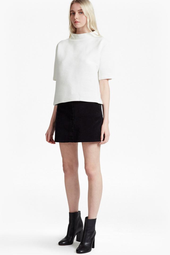 French Connection Marin Ottoman Jersey High Neck Top