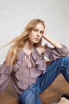 Fcus Elao Voile Cold Shoulder Top