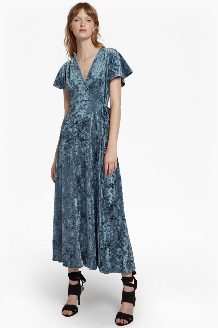 French Connenction Aurore Crushed Velvet Maxi Dress
