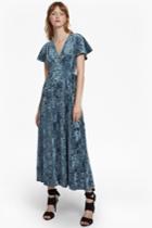 French Connenction Aurore Crushed Velvet Maxi Dress