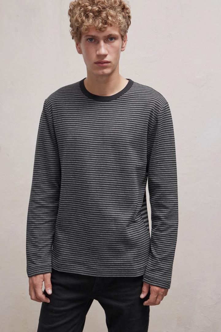 Fcus Double Face Alt Stripe Crew Neck Top