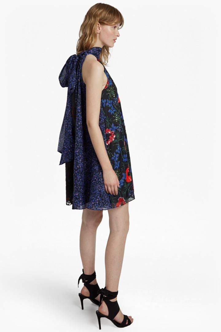 French Connenction Lisette Halterneck Floral Sequin Dress
