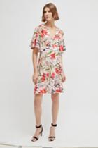 French Connenction Cadencia Crepe Short Floral Dress