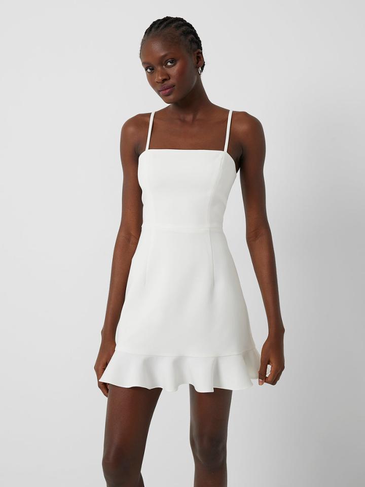 French Connection Whisper Frill Hem Dress