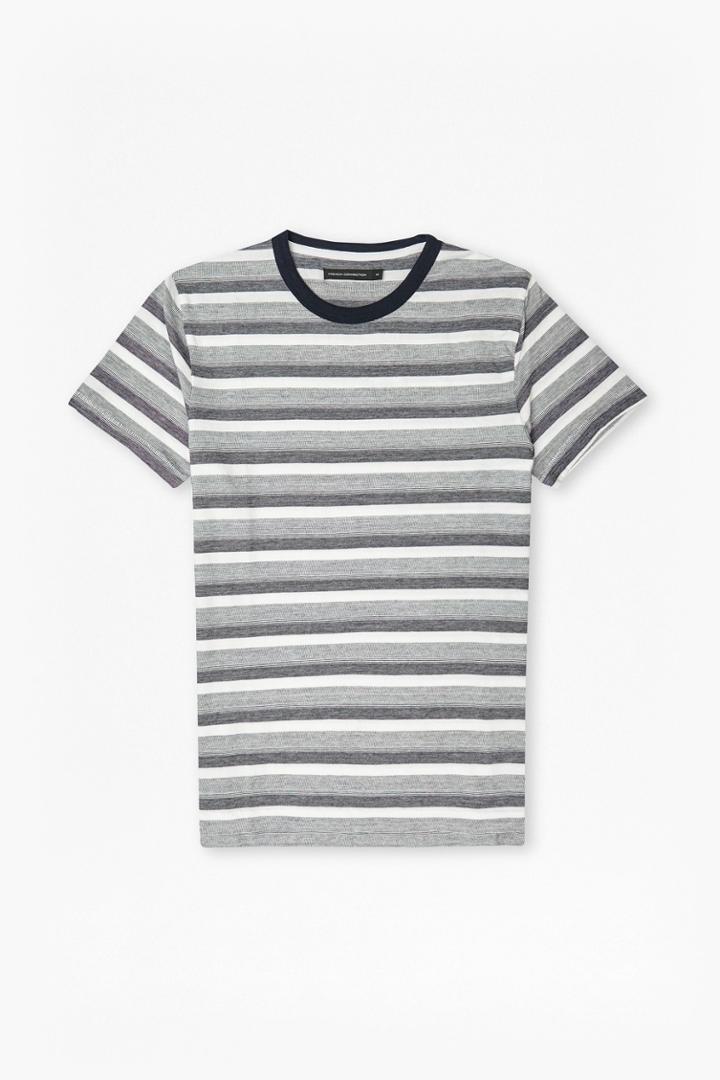 French Connection Coal Jacquard Stripe T-shirt