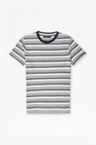 French Connection Coal Jacquard Stripe T-shirt