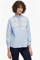 Fcus Olasega Stripe Grandad Collar Shirt