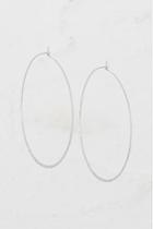 French Connenction Large Hammered Hoop Earrings