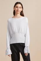 French Connenction Heather Knit Gathered Waist Jumper