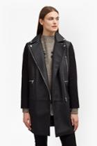 French Connection Bertie Biker Wool Coat