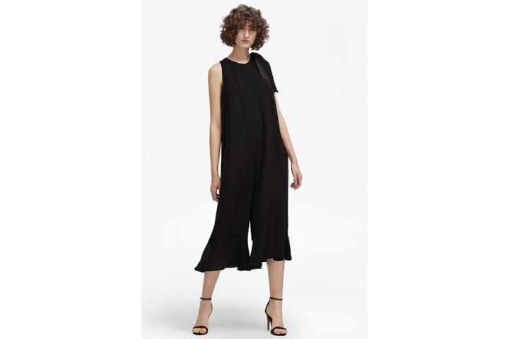 French Connection Hiva Crepe Flared Jumpsuit