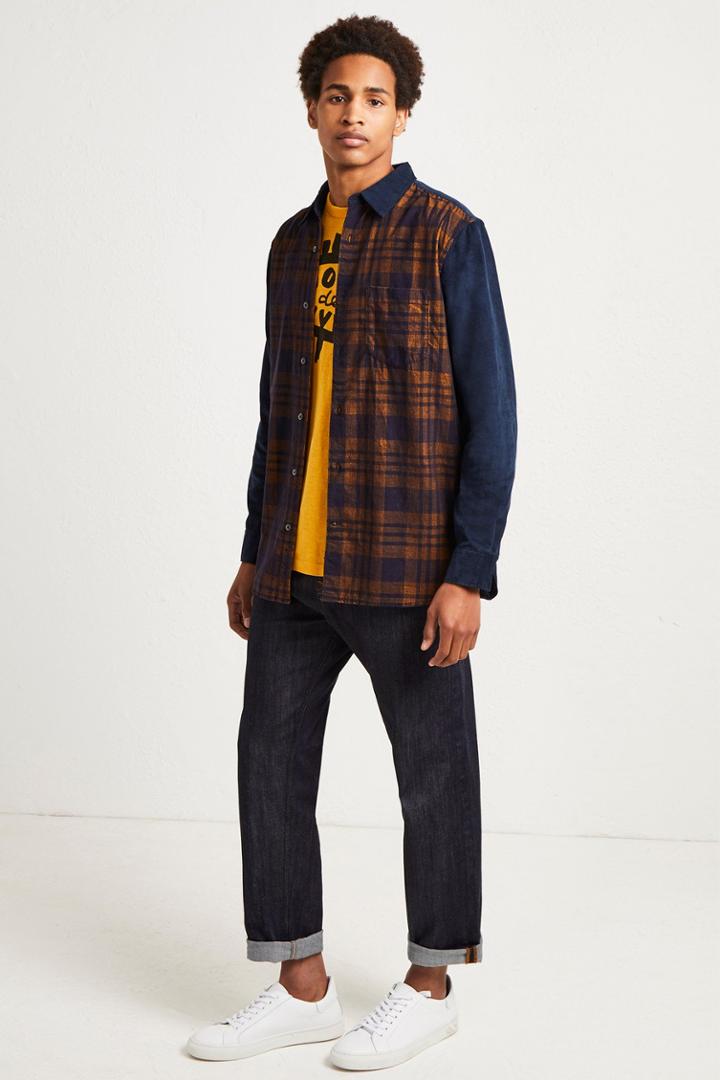 French Connenction Overdyed Corduroy Mix Shirt