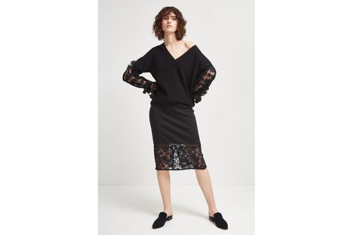 French Connection Delos Lucky Layer Pencil Skirt