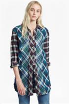 French Connenction Patchwork Flannel Checked Shirt