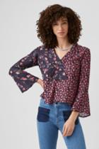 French Connection Daisy Crush Mix Drape Top