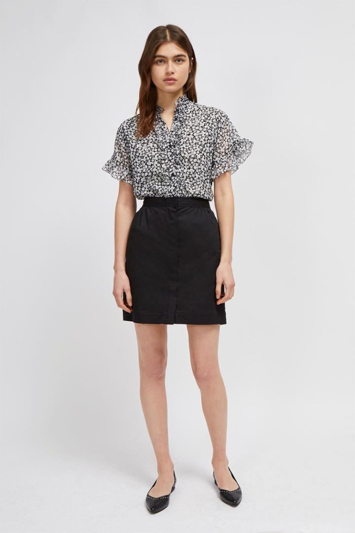 French Connenction Colrane Cotton Mini Skirt
