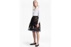 French Connection Bijou Embroidered Flared Skirt