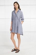 Fcus Tatus Stripe Drawstring Shirt Dress