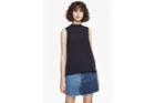 French Connection Classic Crepe And Lace High Neck Top