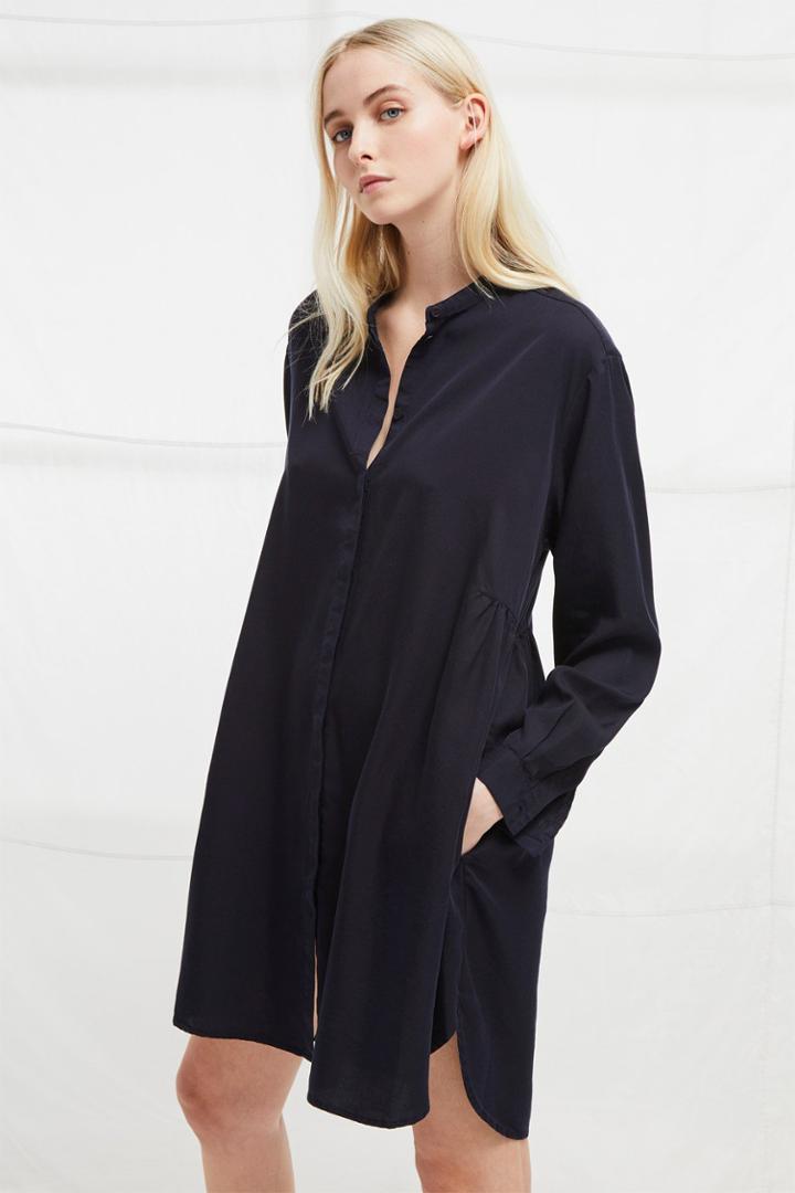 Fcus Sunny Grandad Collar Shirt Dress