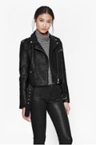 French Connection Generation Faux Leather Biker Jacket