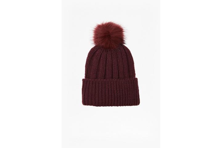 French Connection Pom Pom Beanie Hat