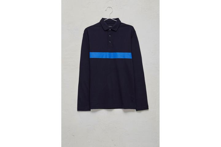 French Connection Parched Pique Cotton Stripe Polo Shirt