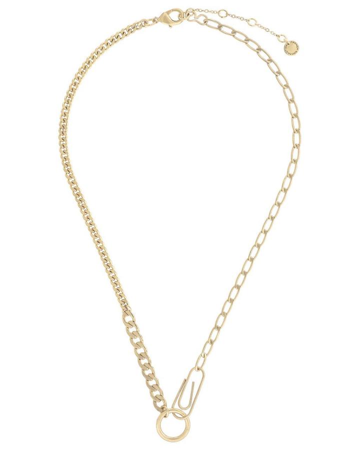 French Connenction Mixed Chain Short Necklace