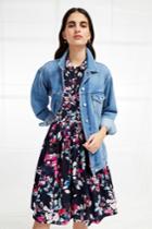 Fcus Linosa Voile Fit And Flare Dress