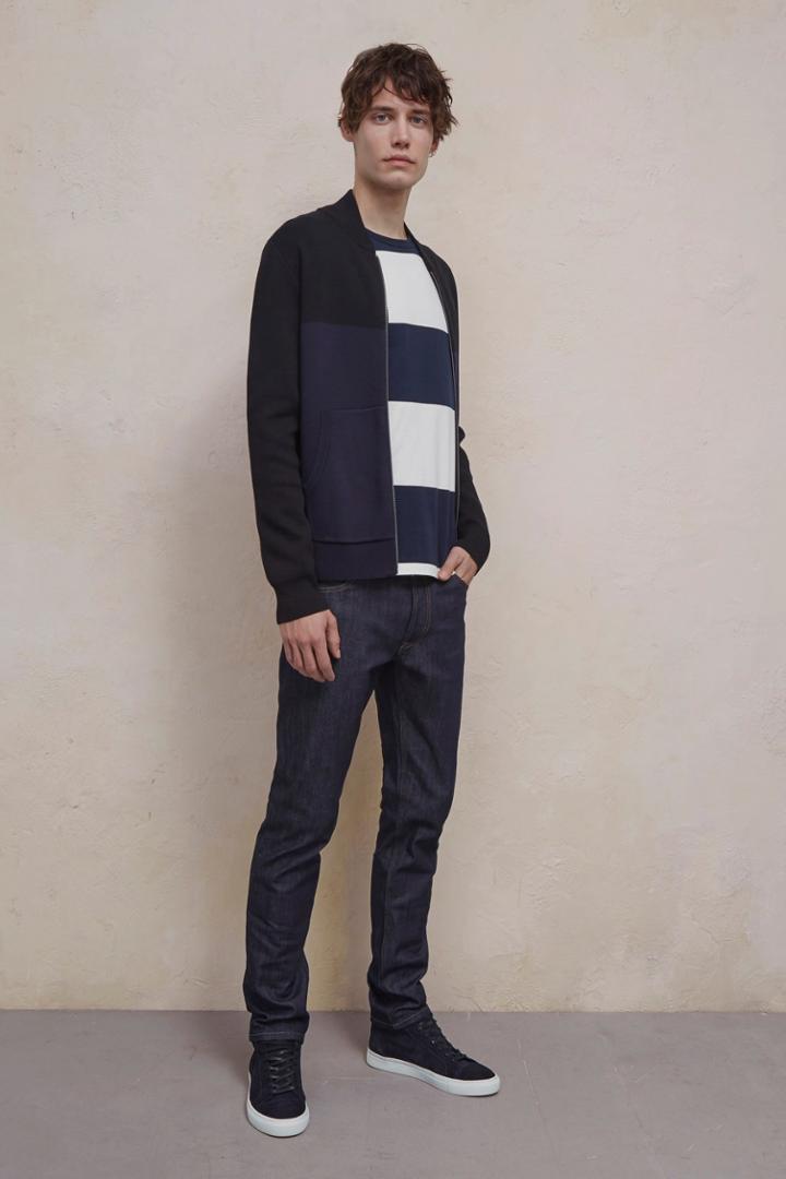 French Connenction Lakra Block Ski Knit Zip Jacket