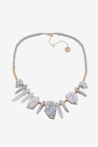 French Connection 20 Stone Dagger Frontal Necklace