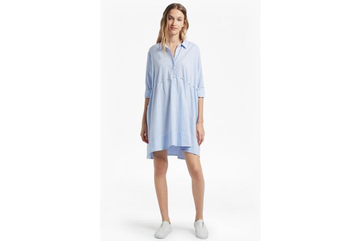 French Connection Smithson Striped Cotton Shirt Dress