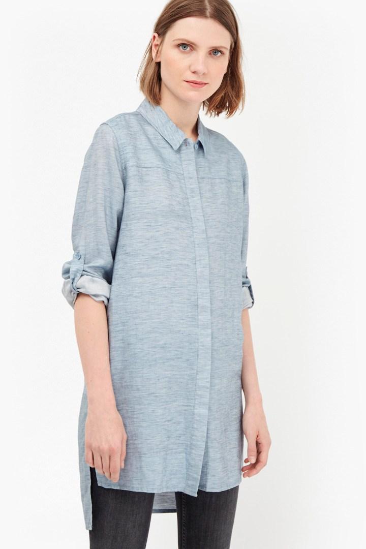 French Connection Tencel Chambray Shirt Dress