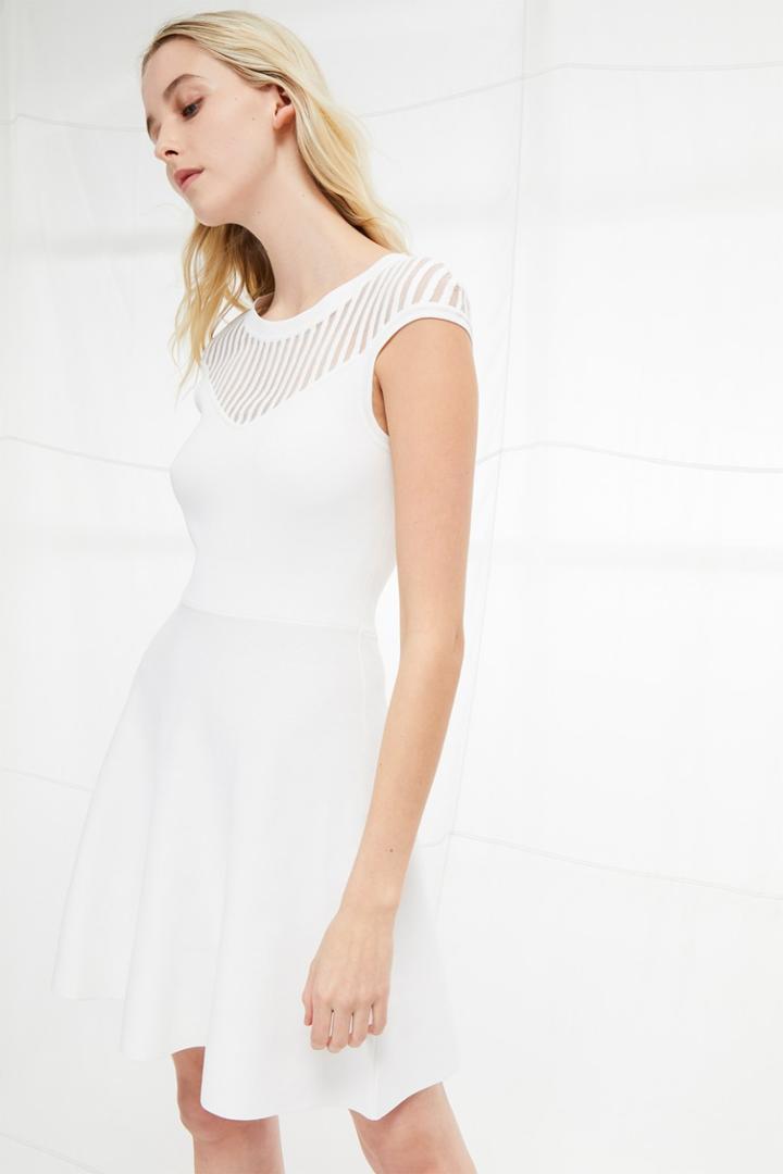 Fcus Rose Crepe Fit And Flare Dress