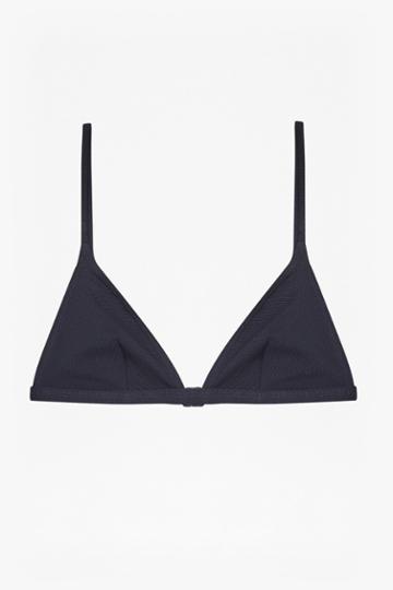 French Connection Core Textured Triangle Bikini Top