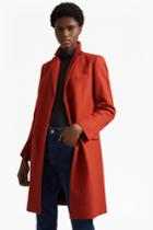 French Connenction Platform Smart Fit Felt Coat