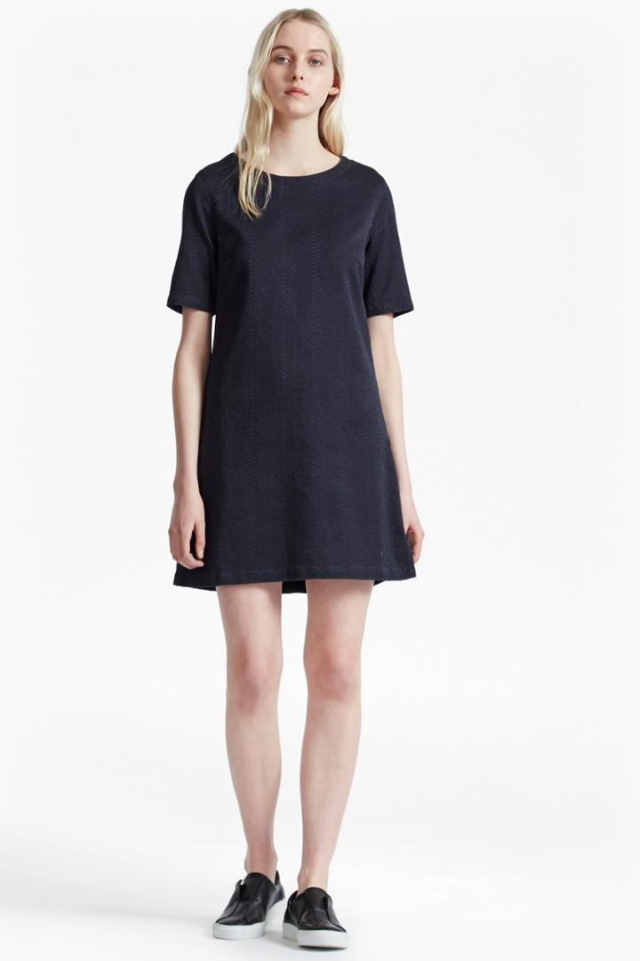 French Connection Animal Denim Jacquard T-shirt Dress
