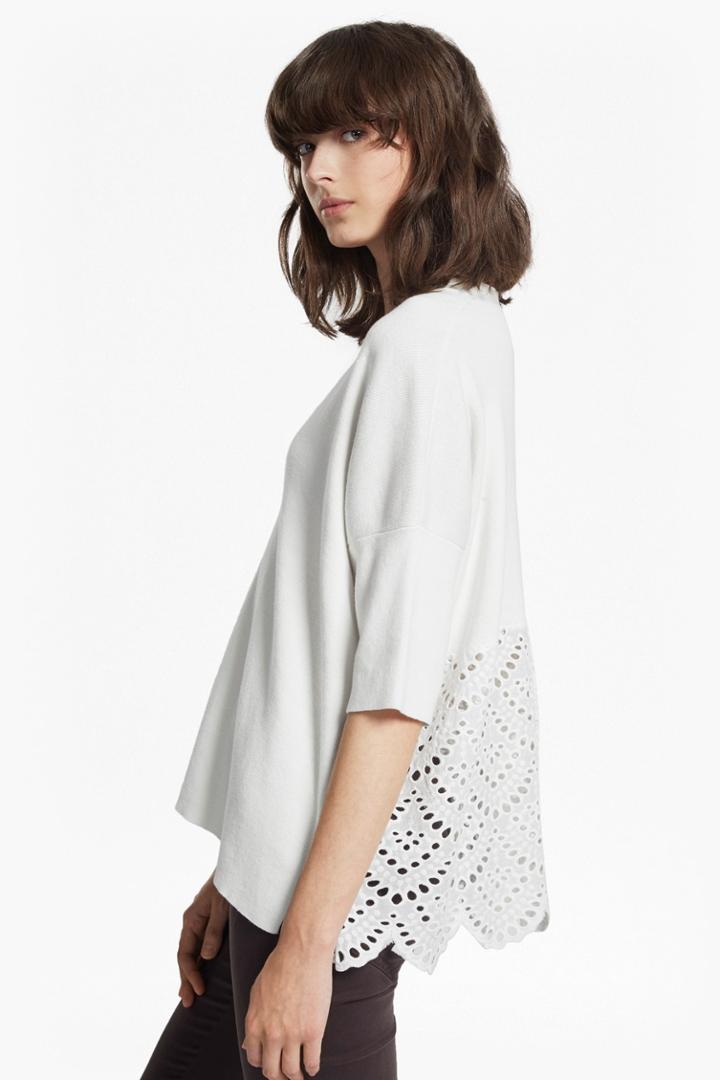 French Connection Bea Broderie Anglaise Oversized Jumper
