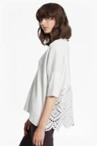 French Connection Bea Broderie Anglaise Oversized Jumper