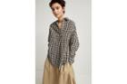 French Connection Materia Linen Gingham Pull Over Shirt