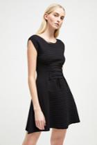 French Connenction Katie Crepe Knit Lace Up Dress