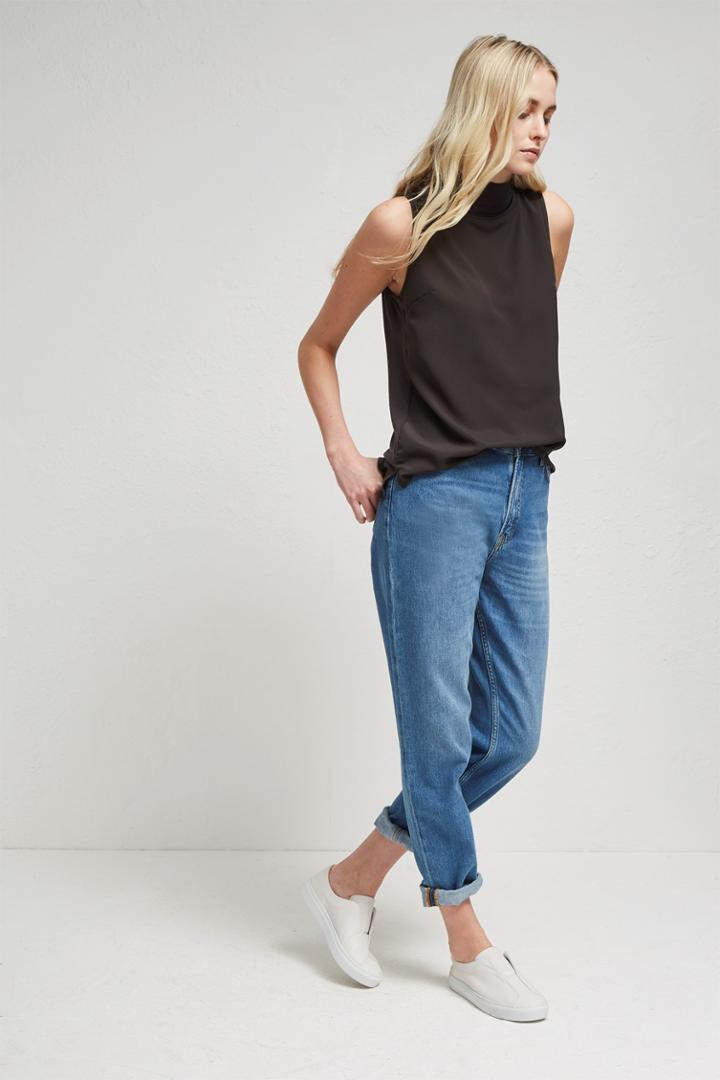Fcus Crepe Light Mock Neck Top