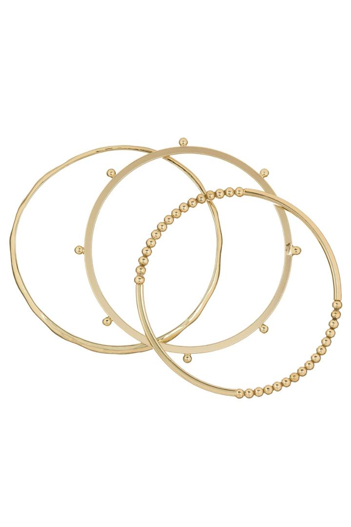 French Connection Dotted Bangle Set