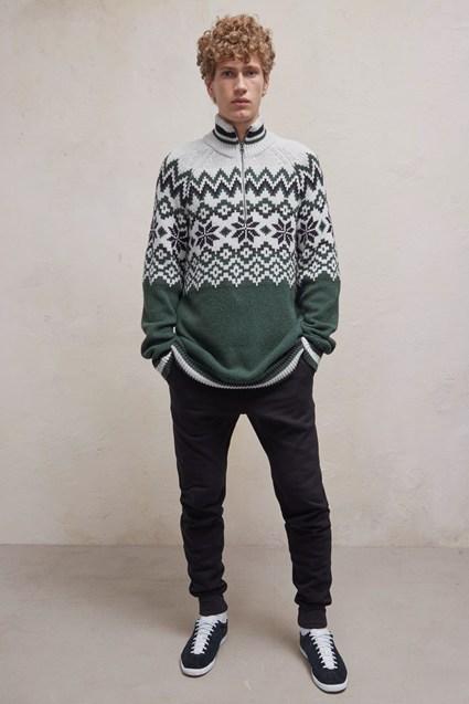 French Connection Ski Fair Isle Half Zip Jumper