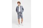 French Connection Linen Chambray Gingham Harrington Jacket