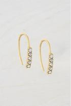 French Connenction Small Stone Dot Hoop Earrings