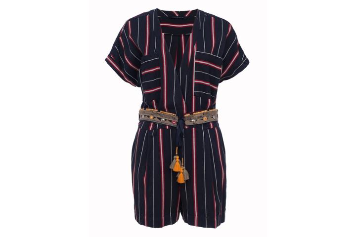 French Connection Hasan Stitch V Neck Jumpsuit