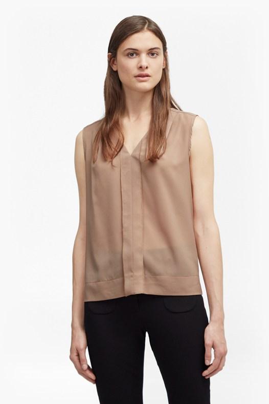 French Connection Crepe Light V Neck Top