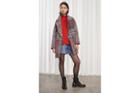 French Connection Beverley Check Long Sleeved Coat
