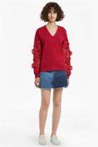 French Connenction Manzoni Lace Sleeved Jumper
